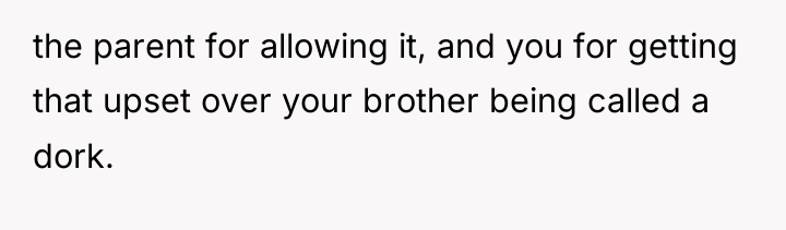 the parent for allowing it, and you for getting that...