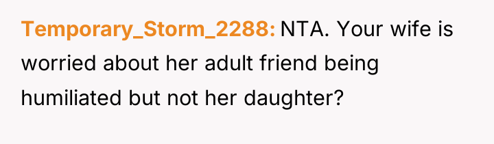 Temporary_Storm_2288 NTA. Your wife is worried about her adult friend...
