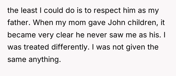 the least I could do is to respect him as...