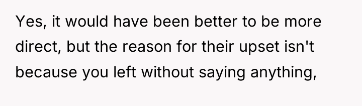 Yes, it would have been better to be more direct,...