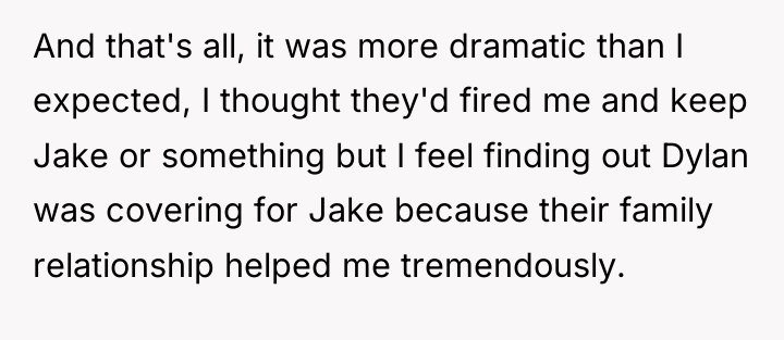 And that's all, it was more dramatic than I expected,...