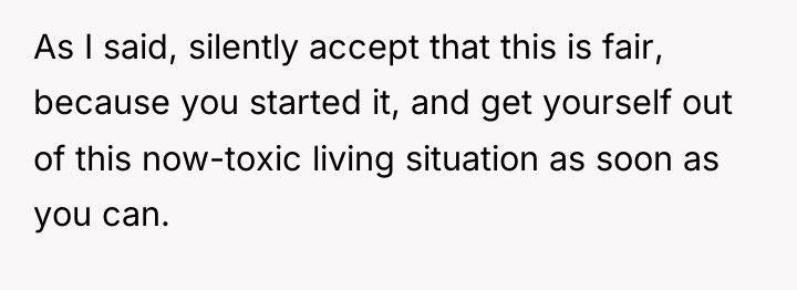 As I said, silently accept that this is fair, because...