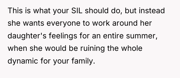 This is what your SIL should do, but instead she...