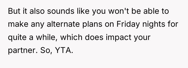 But it also sounds like you won't be able to...