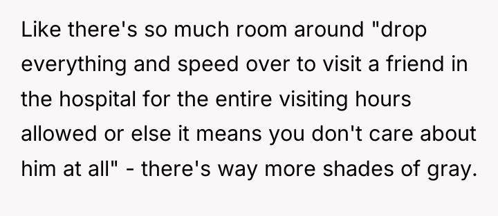 Like there's so much room around "drop everything and speed...
