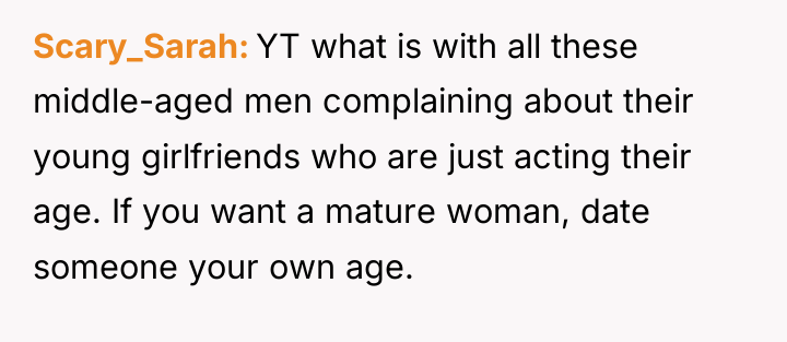 Scary_Sarah YT what is with all these middle-aged men complaining...