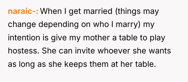 naraic- When I get married (things may change depending on...