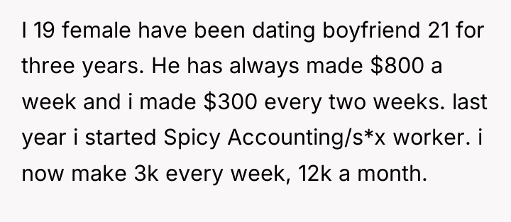 I 19 female have been dating boyfriend 21 for three...