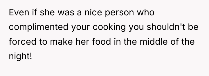 Even if she was a nice person who complimented your...