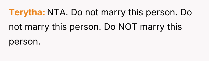 Terytha NTA. Do not marry this person. Do not marry...