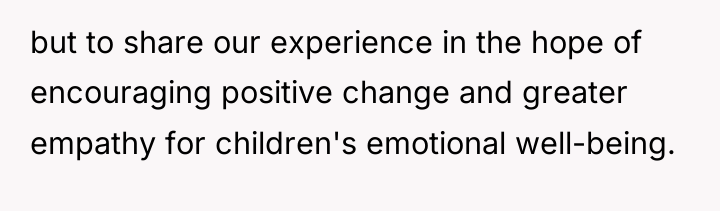 but to share our experience in the hope of encouraging...