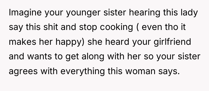 Imagine your younger sister hearing this lady say this shit...