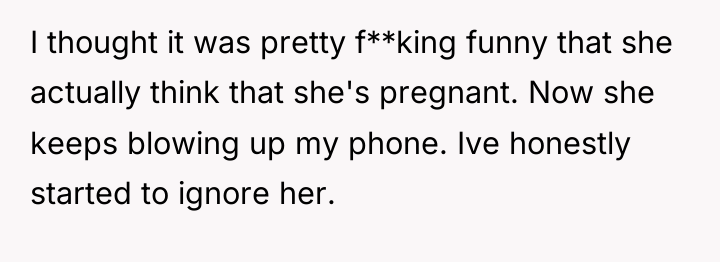 I thought it was pretty f**king funny that she actually...