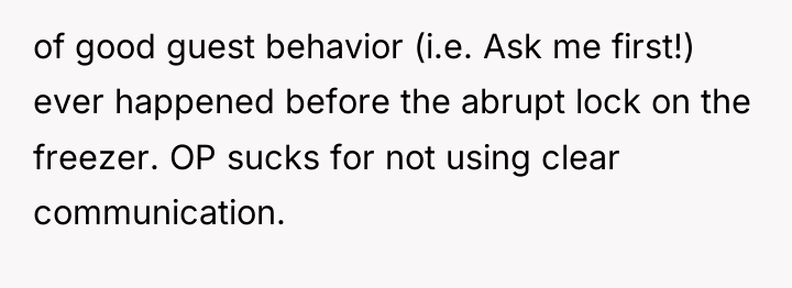 of good guest behavior (i.e. Ask me first!) ever happened...