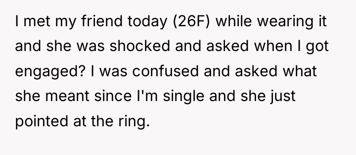 I met my friend today (26F) while wearing it and...