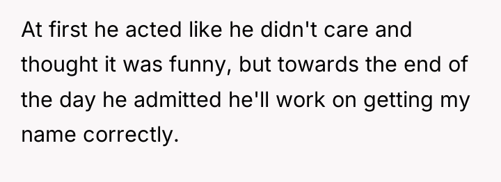 At first he acted like he didn't care and thought...