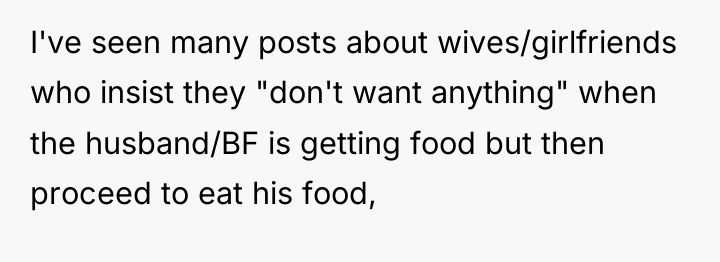 I've seen many posts about wives/girlfriends who insist they "don't...