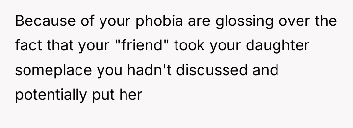 Because of your phobia are glossing over the fact that...