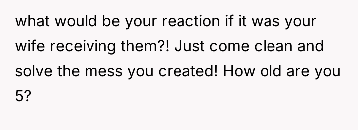 what would be your reaction if it was your wife...