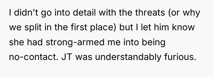 I didn't go into detail with the threats (or why...