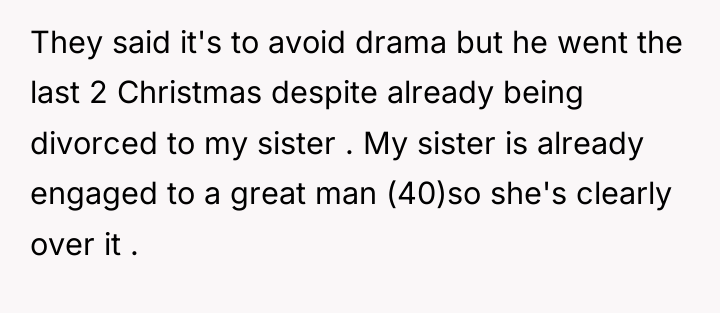 They said it's to avoid drama but he went the...