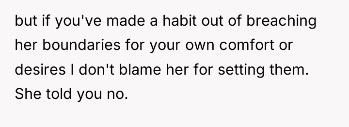 but if you've made a habit out of breaching her...