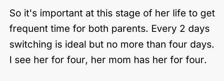 So it's important at this stage of her life to...