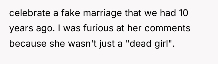 celebrate a fake marriage that we had 10 years ago....