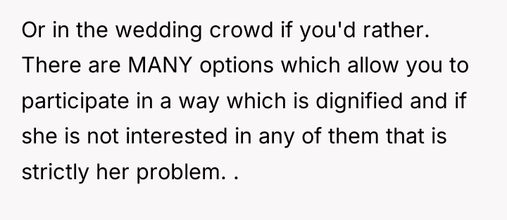 Or in the wedding crowd if you'd rather. There are...