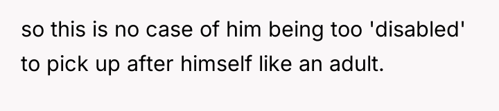 so this is no case of him being too 'disabled'...