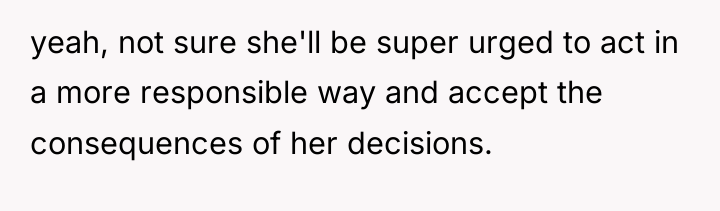 yeah, not sure she'll be super urged to act in...