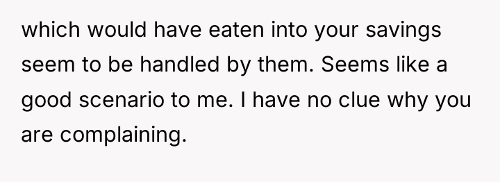 which would have eaten into your savings seem to be...