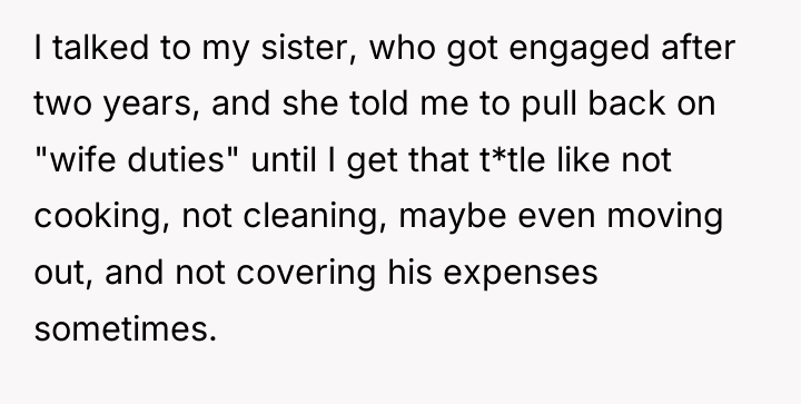 I talked to my sister, who got engaged after two...