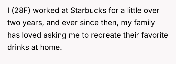I (28F) worked at Starbucks for a little over two...