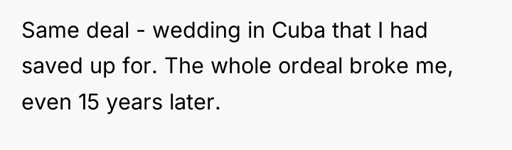 Same deal - wedding in Cuba that I had saved...