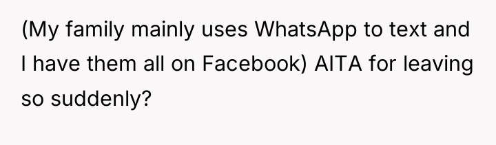 (My family mainly uses WhatsApp to text and I have...