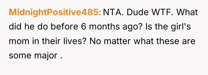 MidnightPositive485 NTA. Dude WTF. What did he do before 6...