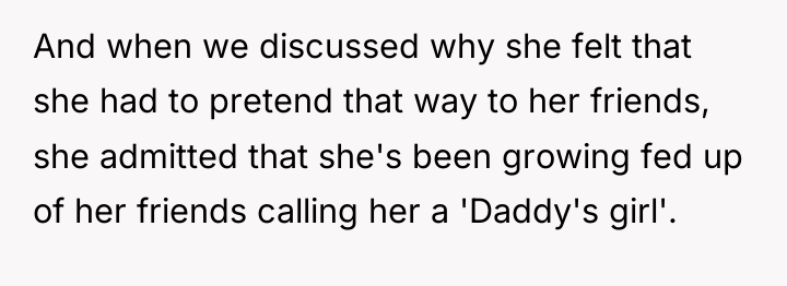 And when we discussed why she felt that she had...