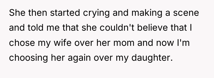 She then started crying and making a scene and told...