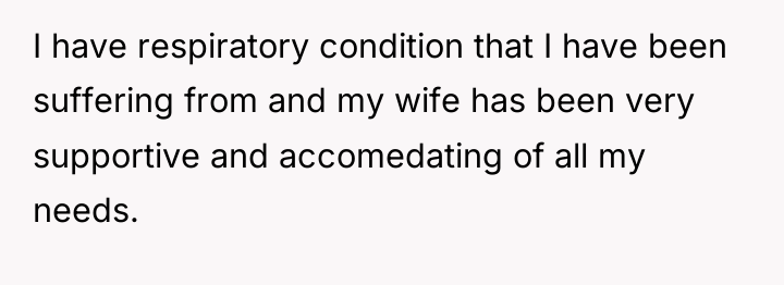 I have respiratory condition that I have been suffering from...
