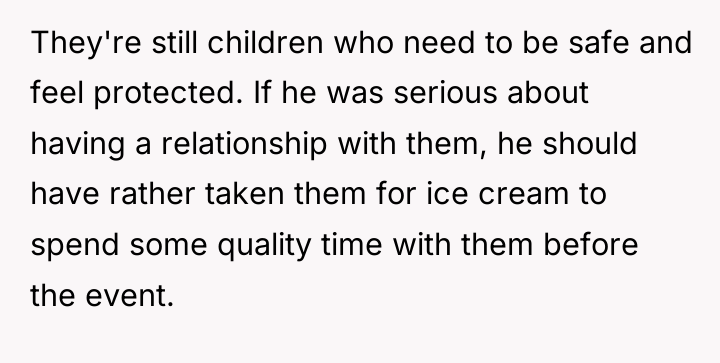 They're still children who need to be safe and feel...