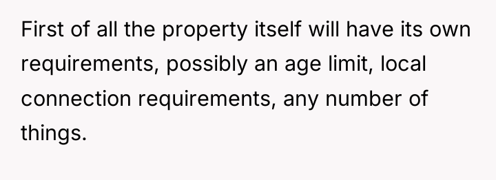 First of all the property itself will have its own...