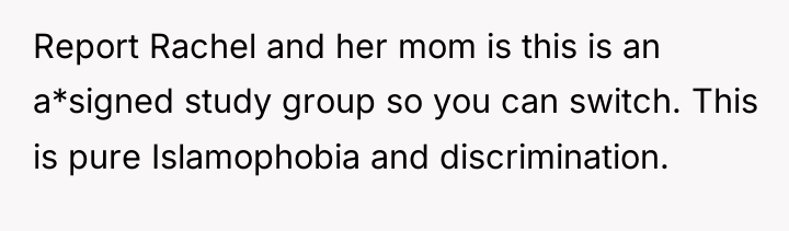 Report Rachel and her mom is this is an a*signed...