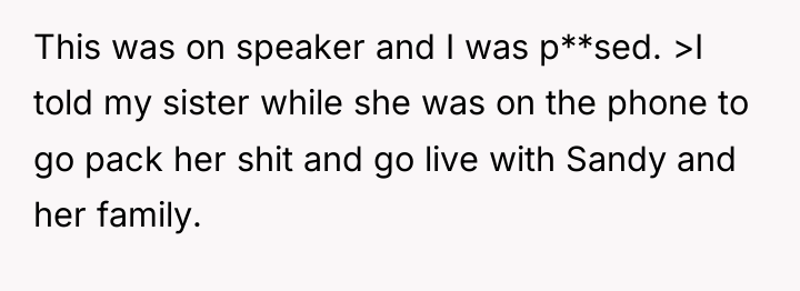 This was on speaker and I was p**sed. >I told...