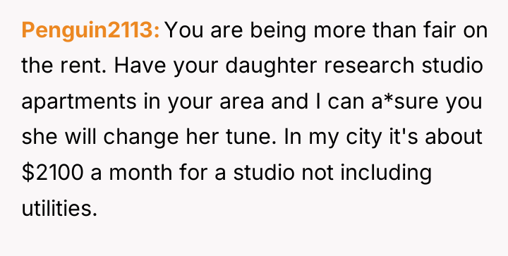 Penguin2113 You are being more than fair on the rent....