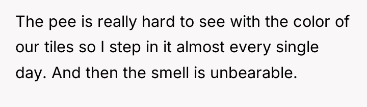 The pee is really hard to see with the color...