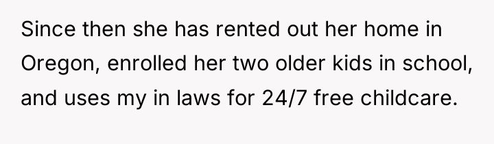 Since then she has rented out her home in Oregon,...