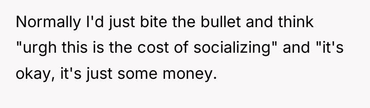 Normally I'd just bite the bullet and think "urgh this...