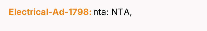 Electrical-Ad-1798 nta: NTA,