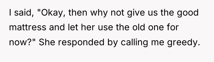 I said, "Okay, then why not give us the good...